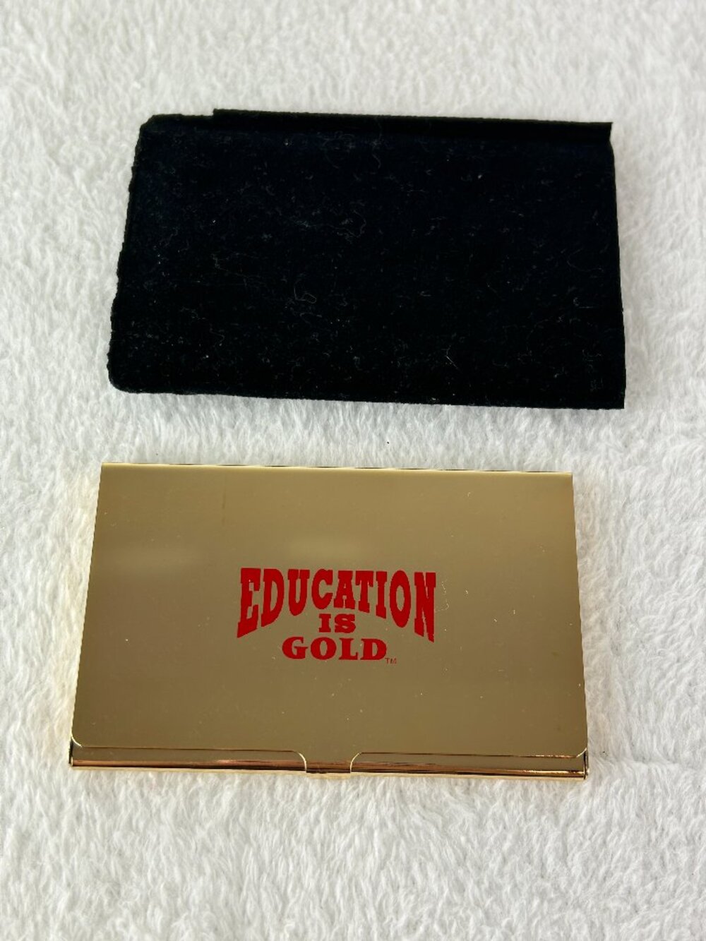 Engraved Gold Business Card Holder